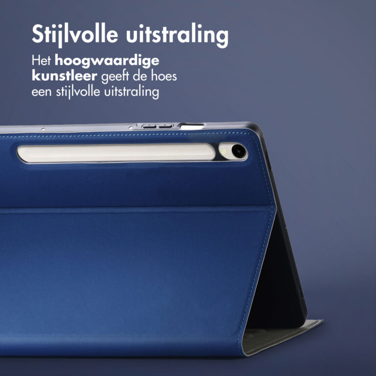 Accezz Classic Tablet Case Samsung Galaxy Tab S9 11.0 inch / Tab S10 FE / S9 FE 10.9 inch - Donkerblauw - Afbeelding 5