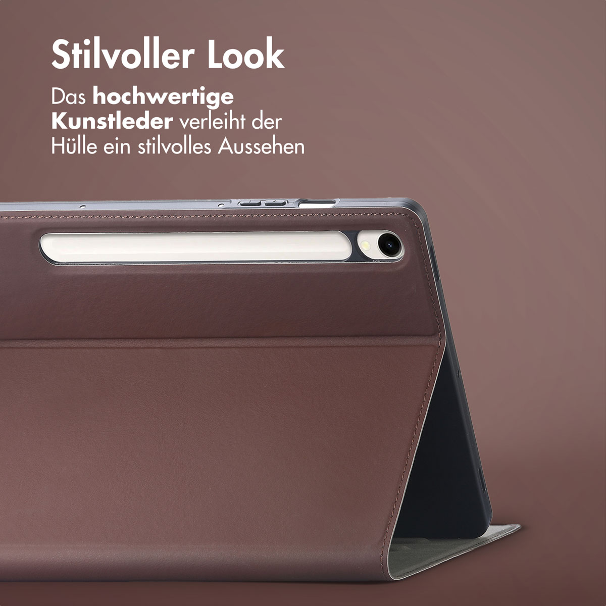 Accezz Classic Tablet Case Samsung Galaxy Tab S10 Lite / S9 11.0 inch / Tab S10 FE / S9 FE 10.9 inch - Bruin - Afbeelding 4