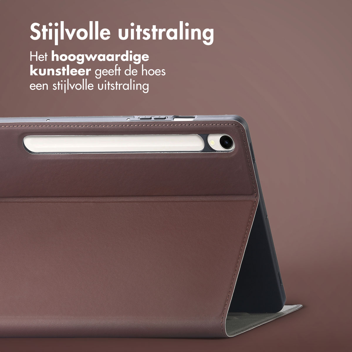 Accezz Classic Tablet Case Samsung Galaxy Tab S10 Lite / S9 11.0 inch / Tab S10 FE / S9 FE 10.9 inch - Bruin - Afbeelding 5