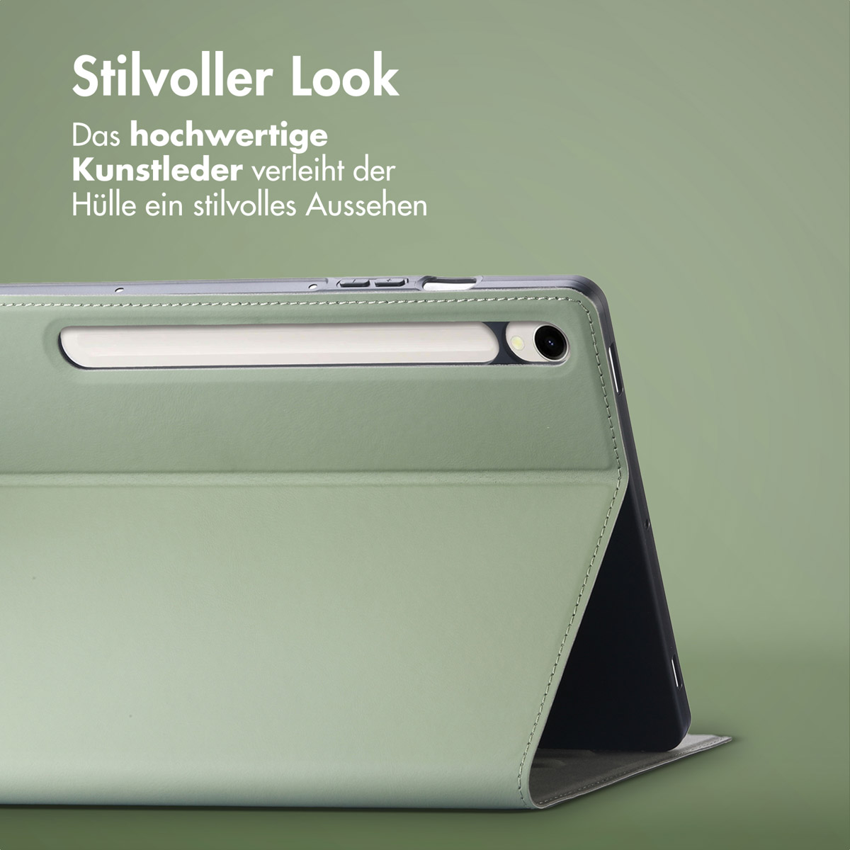 Accezz Classic Tablet Case Samsung Galaxy Tab S10 Lite / S9 11.0 inch / Tab S10 FE / S9 FE 10.9 inch - Groen - Afbeelding 4