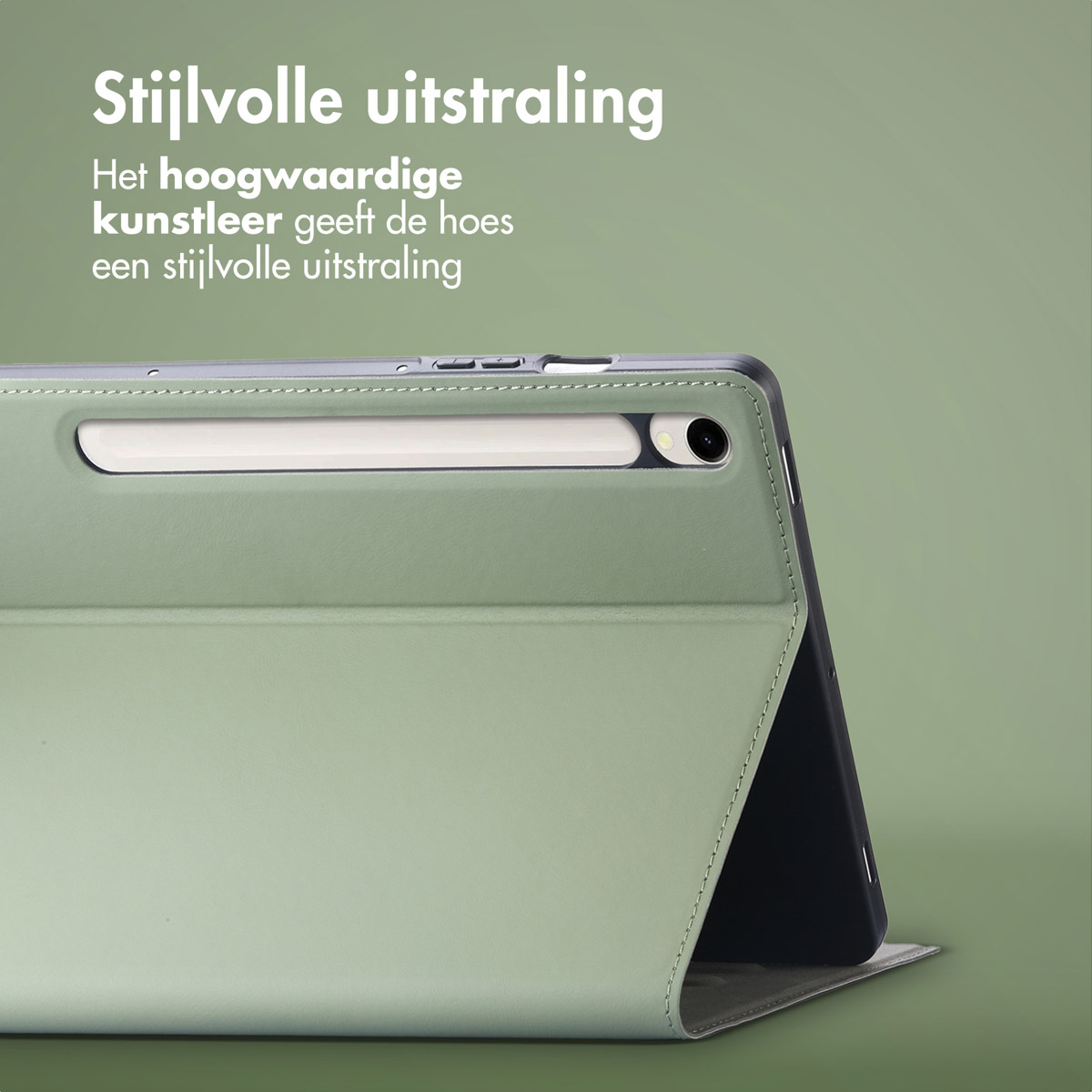 Accezz Classic Tablet Case Samsung Galaxy Tab S10 Lite / S9 11.0 inch / Tab S10 FE / S9 FE 10.9 inch - Groen - Afbeelding 5