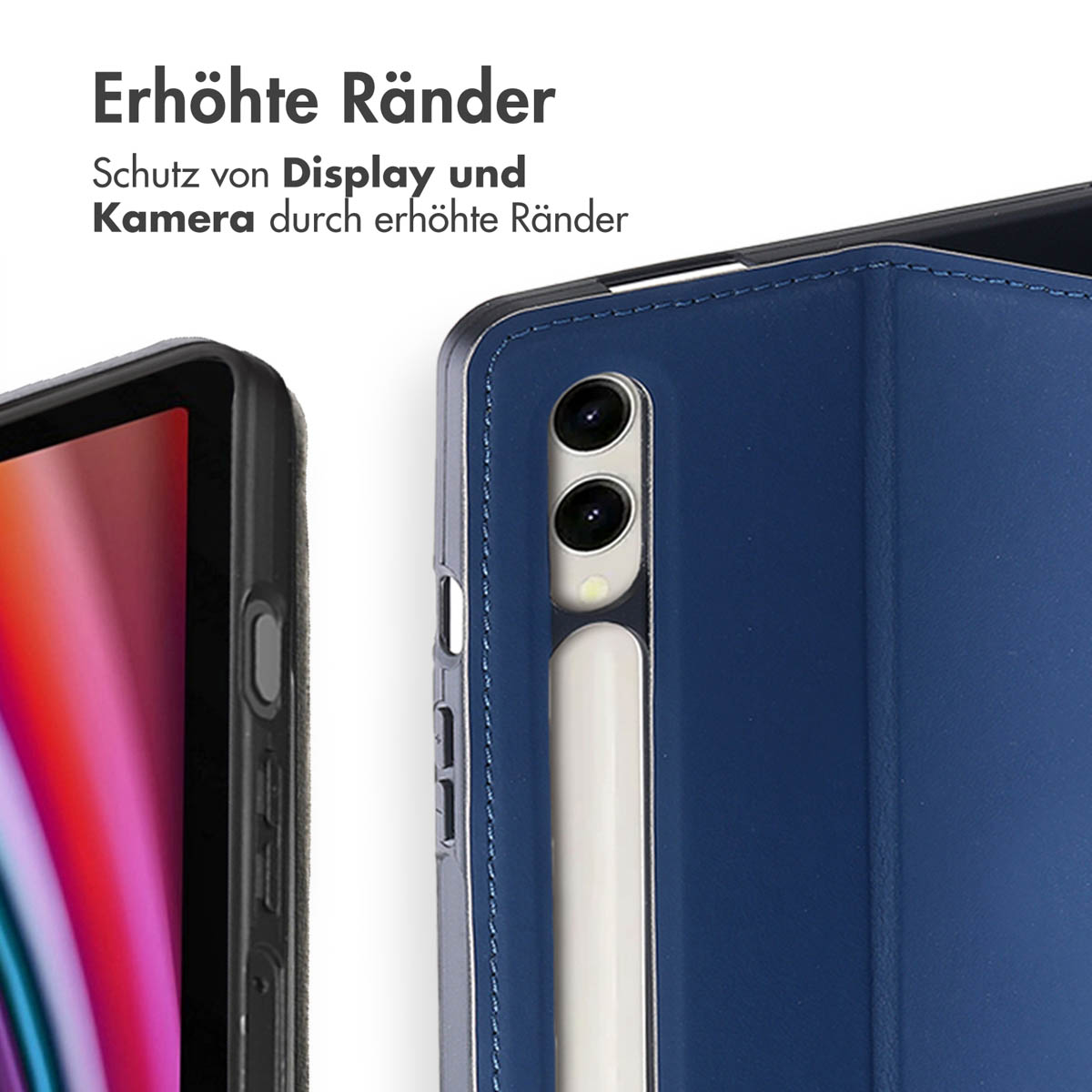 Accezz Classic Tablet Case Samsung Galaxy Tab S10 Plus / Tab S9 FE Plus / Tab S9 Plus - Donkerblauw - Afbeelding 10