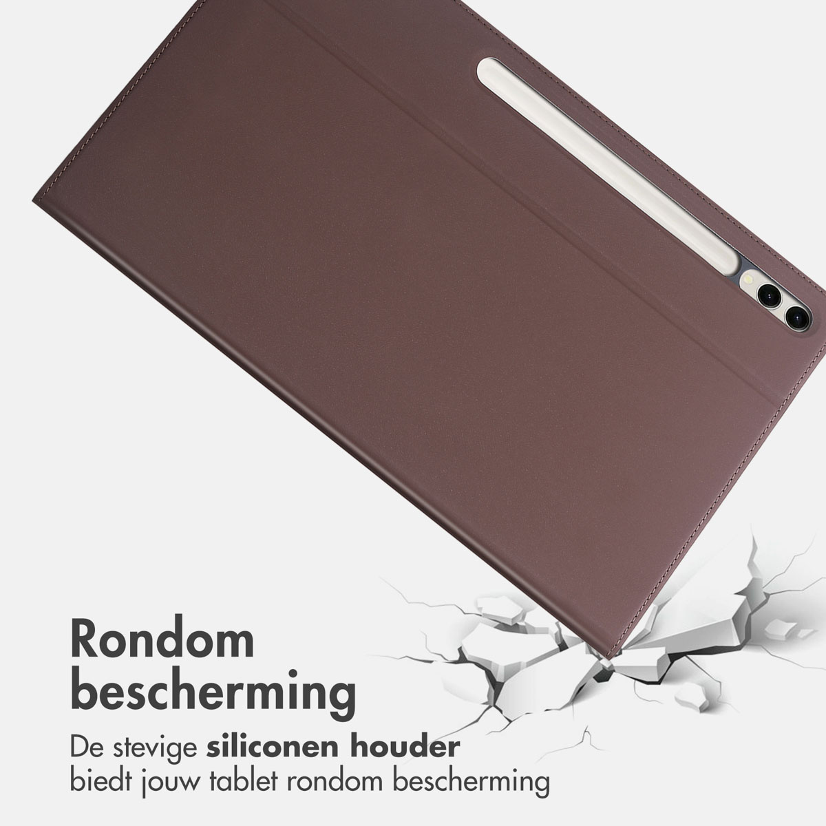 Accezz Classic Tablet Case Samsung Galaxy Tab S10 Plus / Tab S9 FE Plus / Tab S9 Plus - Bruin - Afbeelding 7
