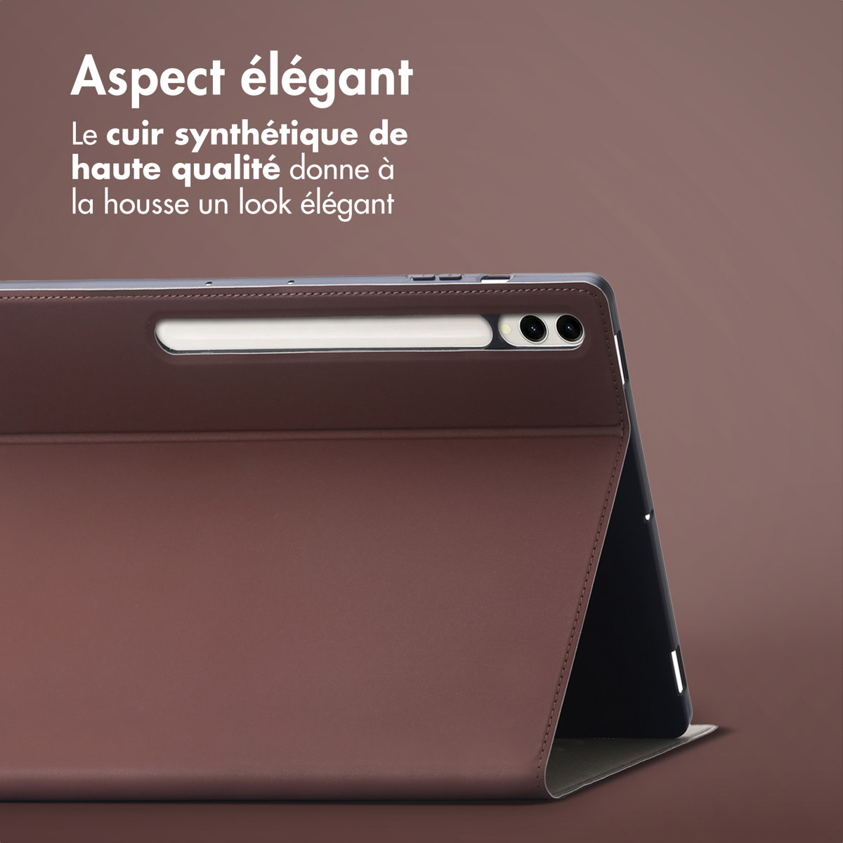 Accezz Classic Tablet Case Samsung Galaxy Tab S10 Plus / Tab S9 FE Plus / Tab S9 Plus - Bruin - Afbeelding 4