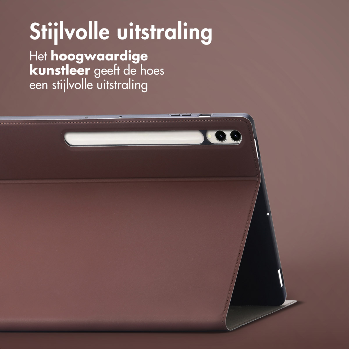 Accezz Classic Tablet Case Samsung Galaxy Tab S10 Plus / Tab S9 FE Plus / Tab S9 Plus - Bruin - Afbeelding 6