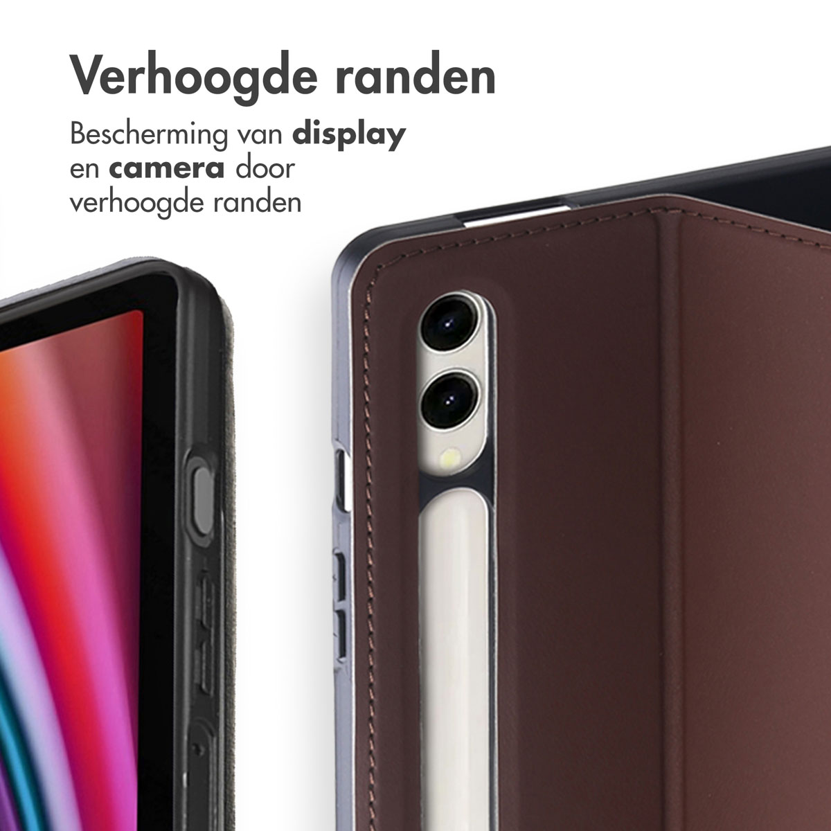 Accezz Classic Tablet Case Samsung Galaxy Tab S10 Plus / Tab S9 FE Plus / Tab S9 Plus - Bruin - Afbeelding 5