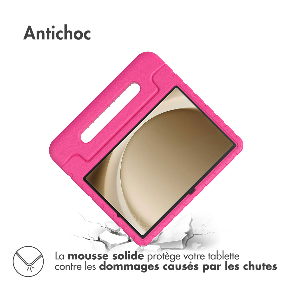 Accezz Kidsproof Backcover met handvat Samsung Galaxy Tab A11 Plus / A9 Plus - Roze - Afbeelding 5
