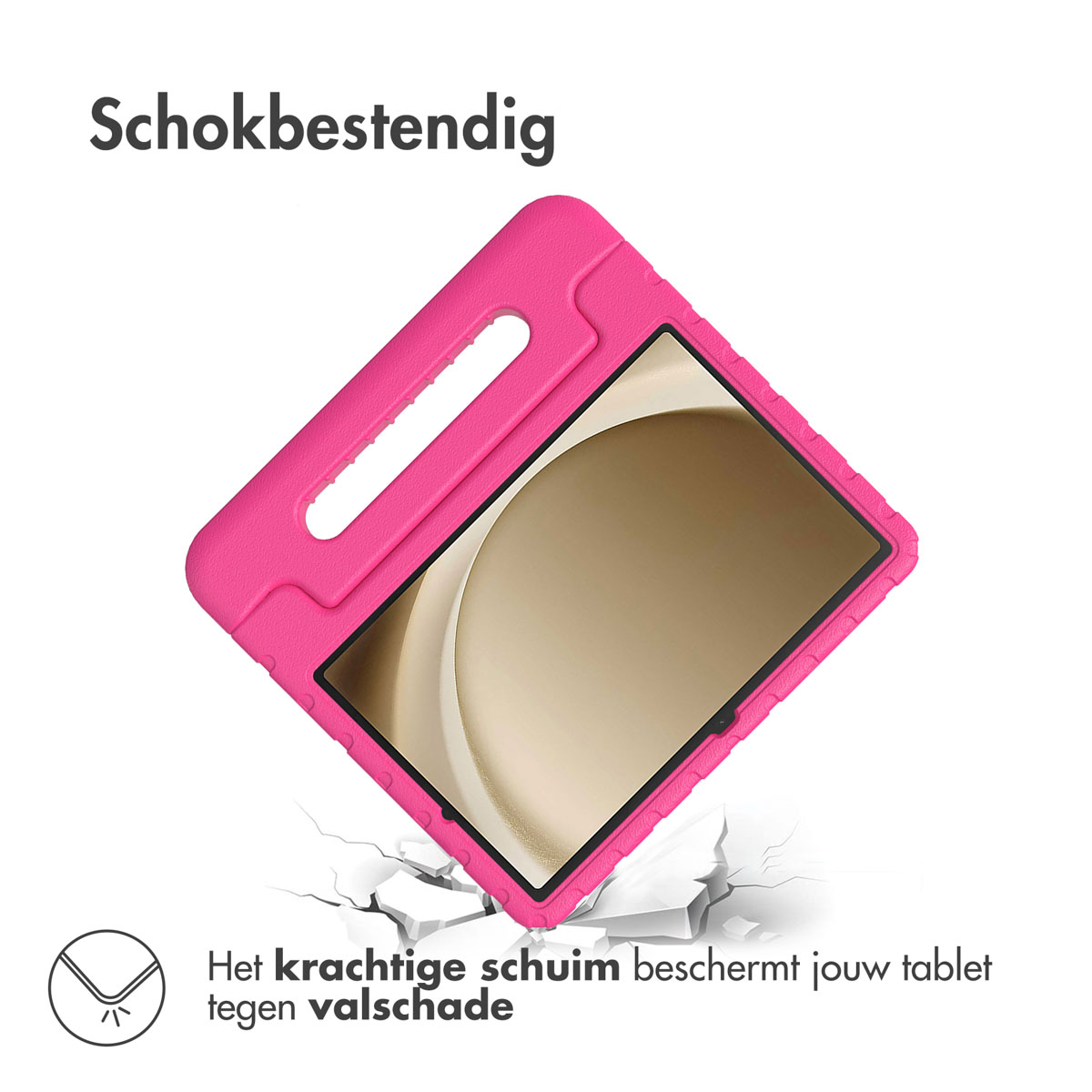 Accezz Kidsproof Backcover met handvat Samsung Galaxy Tab A11 Plus / A9 Plus - Roze - Afbeelding 6