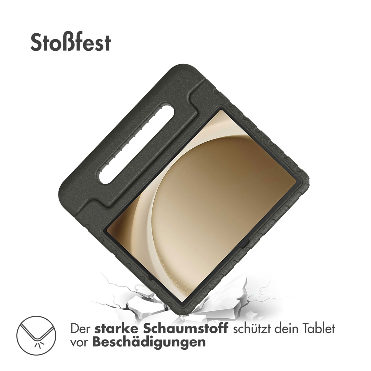 Accezz Kidsproof Backcover met handvat Samsung Galaxy Tab A11 Plus / A9 Plus - Zwart - Afbeelding 4