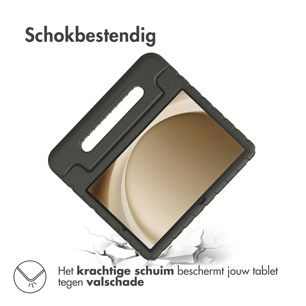 Accezz Kidsproof Backcover met handvat Samsung Galaxy Tab A11 Plus / A9 Plus - Zwart - Afbeelding 6