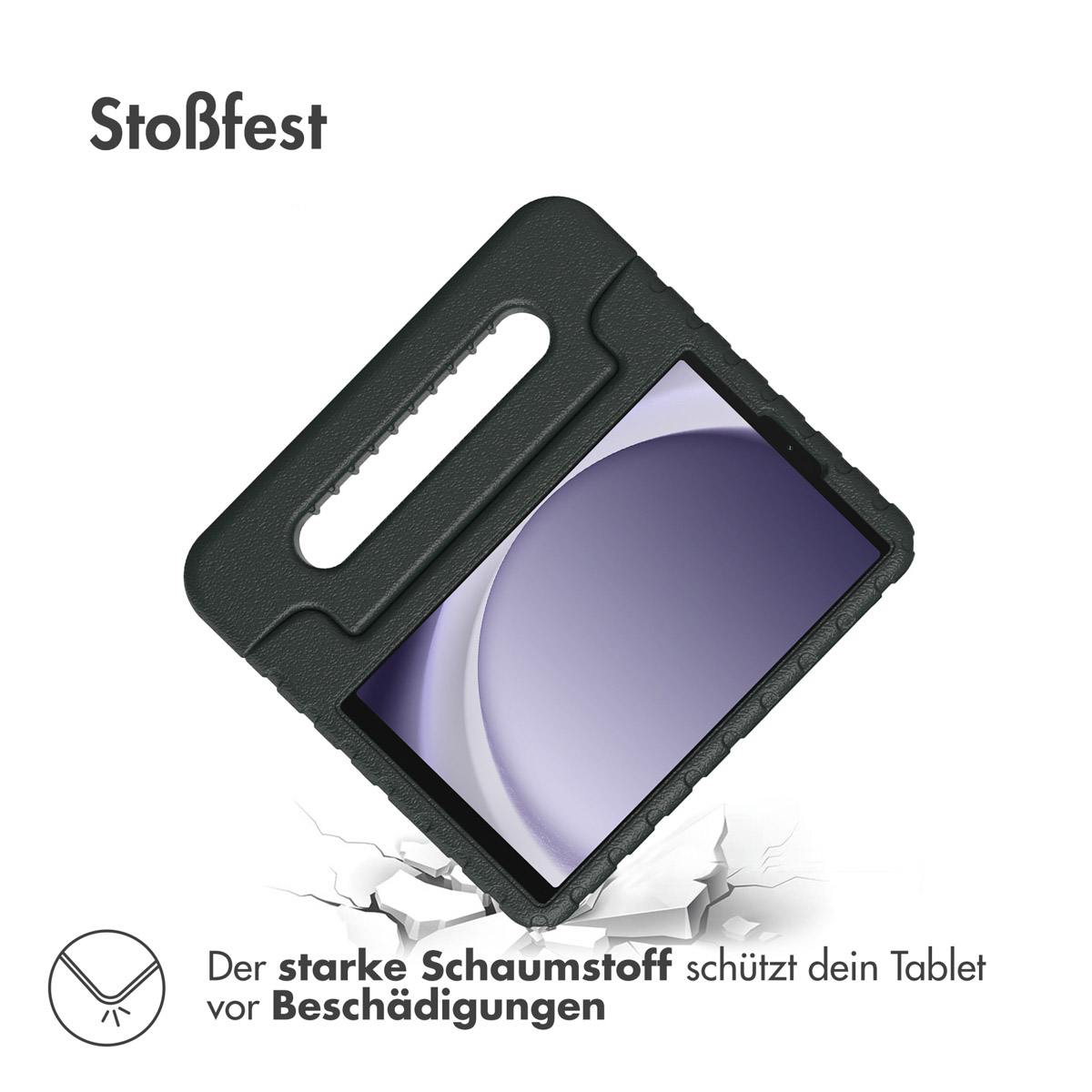 Accezz Kidsproof Backcover met handvat Samsung Galaxy Tab A11 / A9 8.7 inch - Zwart - Afbeelding 4