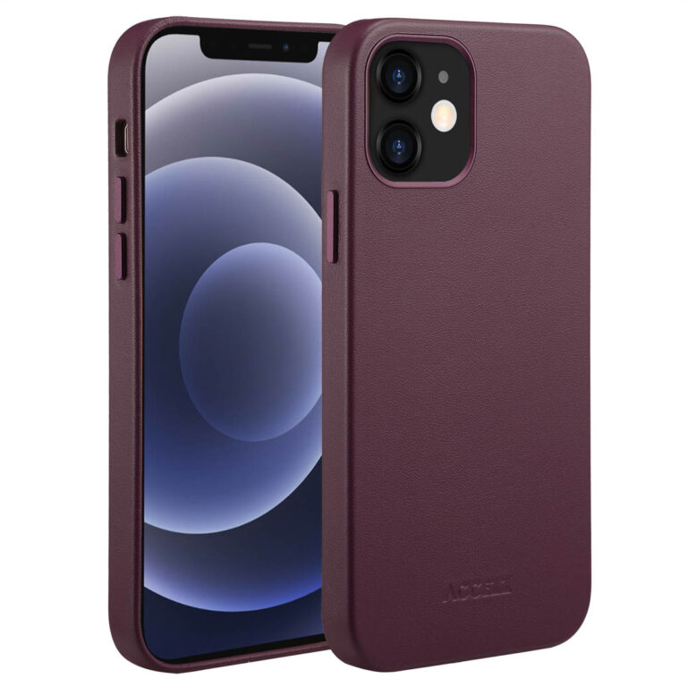 Accezz MagSafe Leather Backcover Apple iPhone 12 (Pro) - Heath Purple - Afbeelding 10