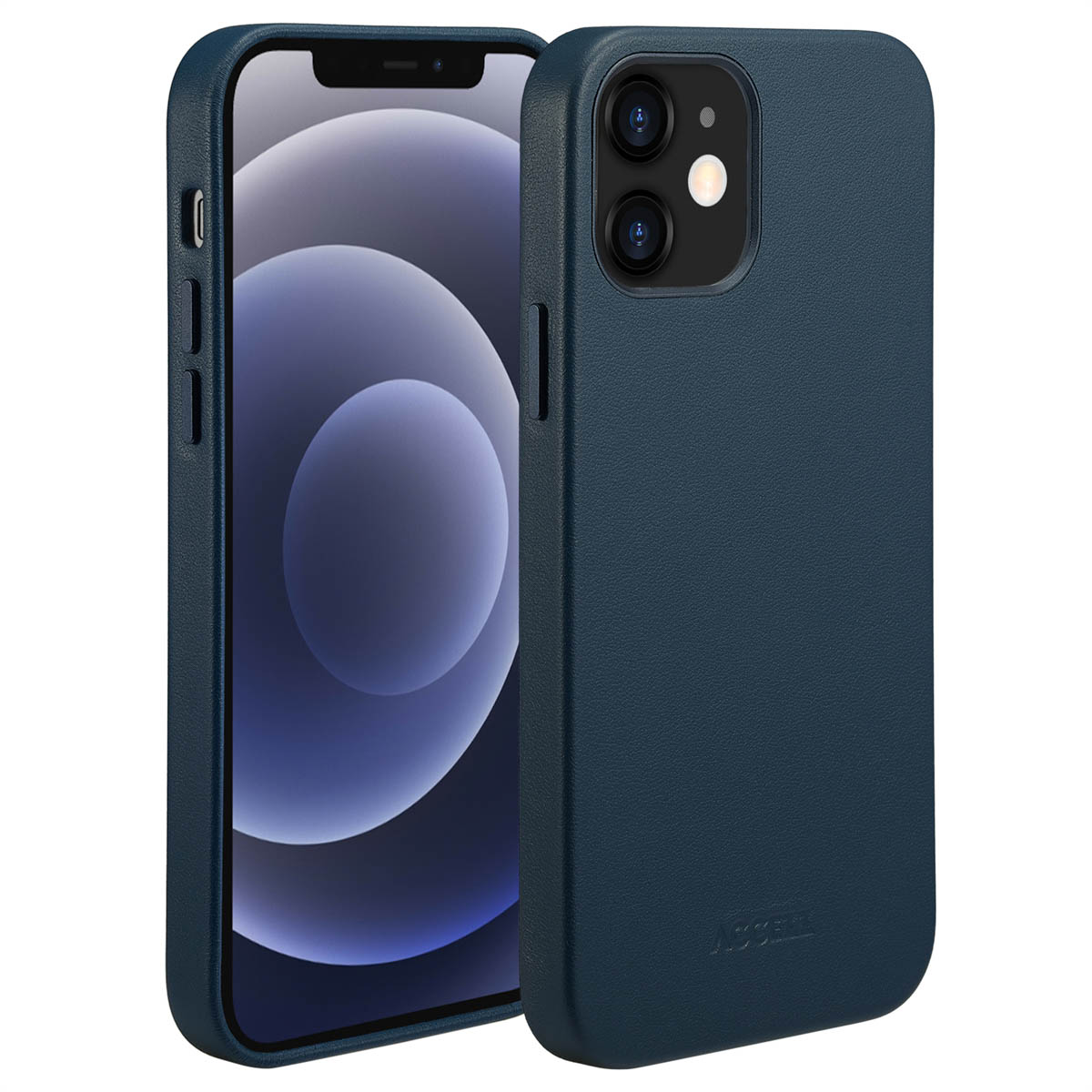 Accezz MagSafe Leather Backcover Apple iPhone 12 (Pro) – Nightfall Blue