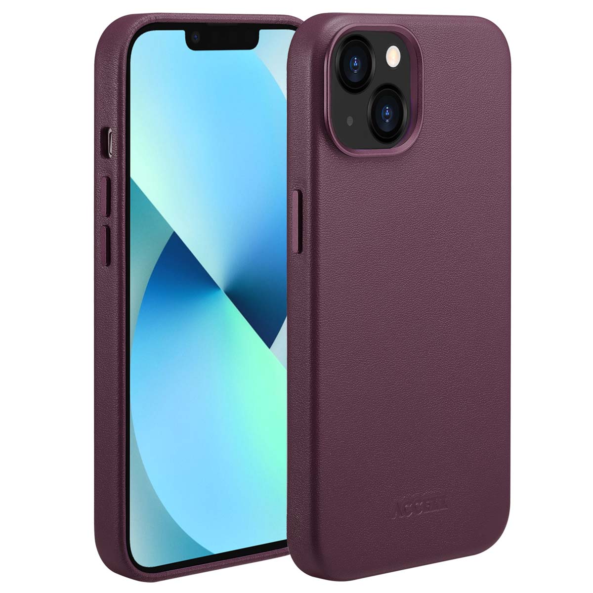 Accezz MagSafe Leather Backcover Apple iPhone 13 - Heath Purple - Afbeelding 10