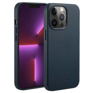 Accezz MagSafe Leather Backcover Apple iPhone 13 Pro - Nightfall Blue