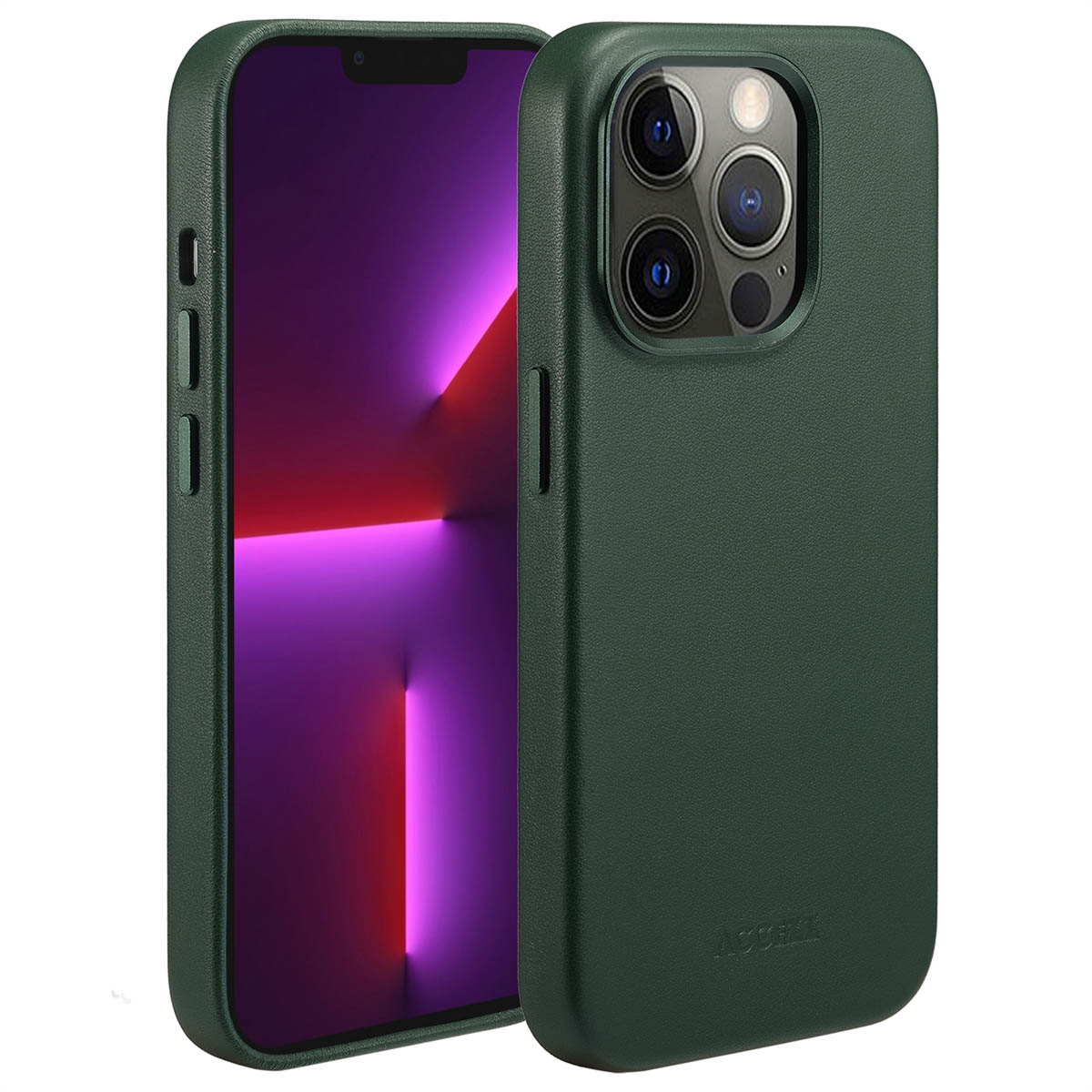 Accezz MagSafe Leather Backcover Apple iPhone 13 Pro – Cedar Green