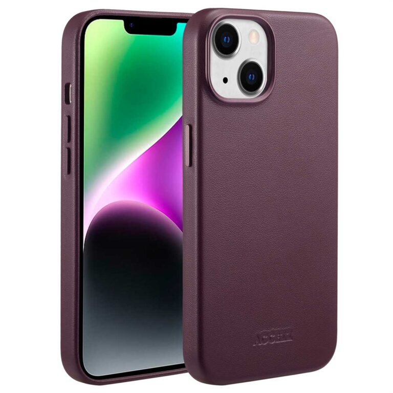 Accezz MagSafe Leather Backcover Apple iPhone 14 - Heath Purple - Afbeelding 10
