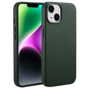 Accezz MagSafe Leather Backcover Apple iPhone 14 - Cedar Green