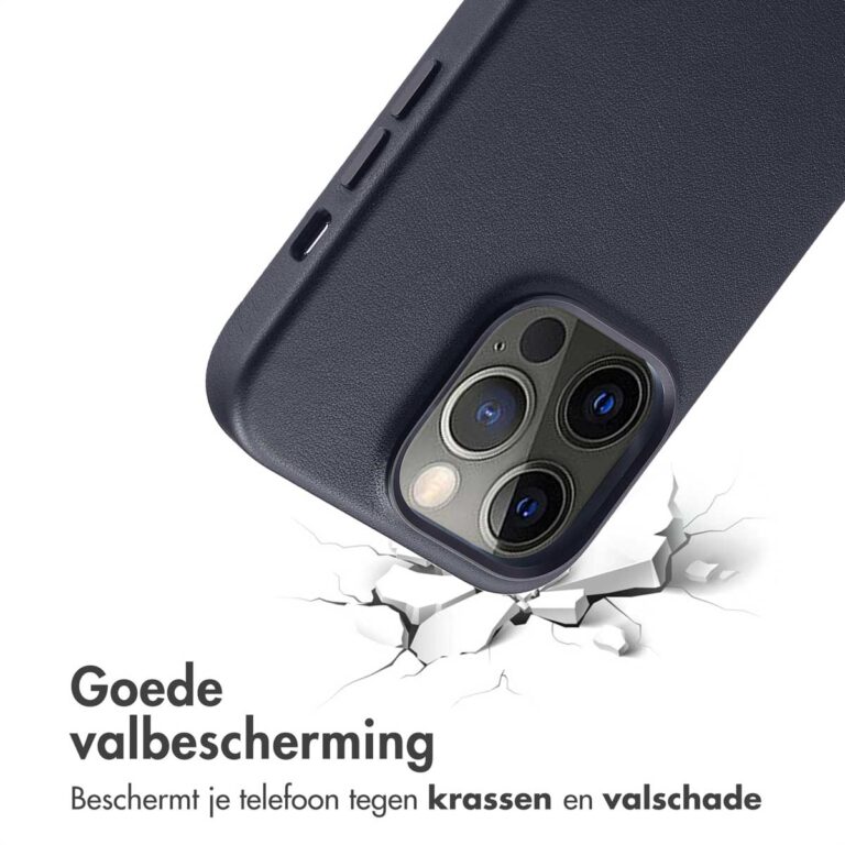 Accezz MagSafe Leather Backcover Apple iPhone 14 Pro - Onyx Black - Afbeelding 10