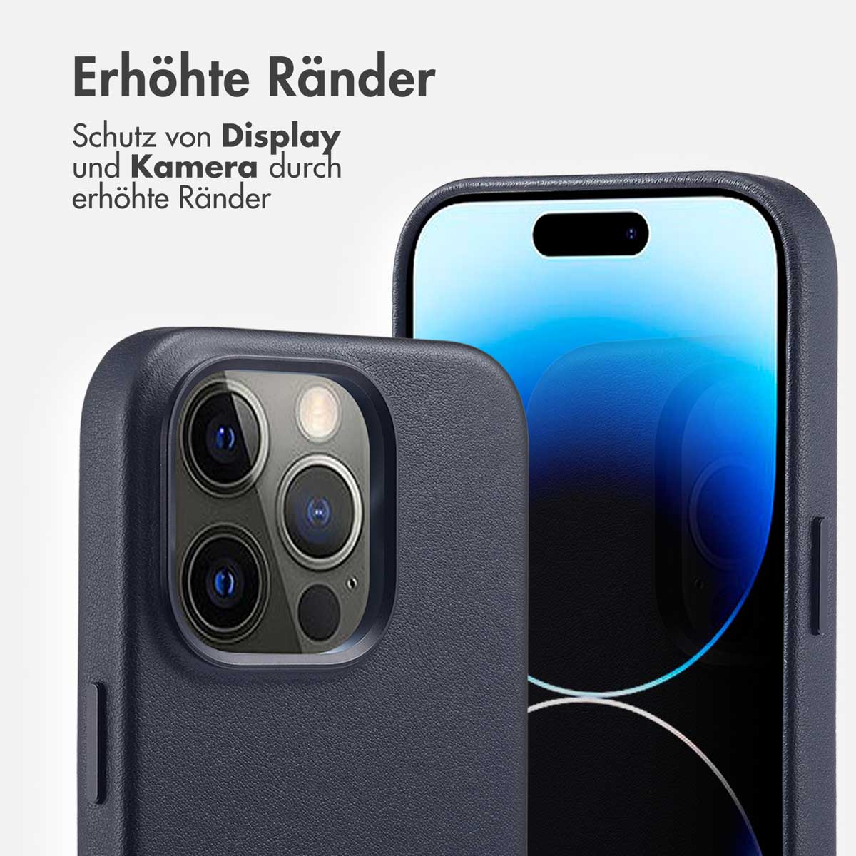 Accezz MagSafe Leather Backcover Apple iPhone 14 Pro - Onyx Black - Afbeelding 10