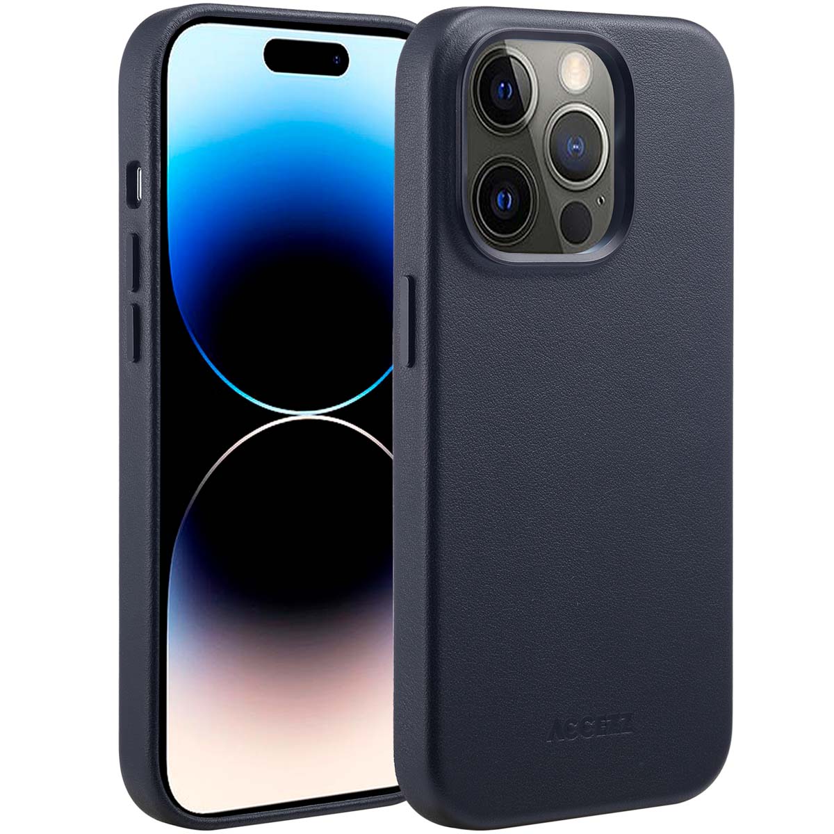 Accezz MagSafe Leather Backcover Apple iPhone 14 Pro – Onyx Black