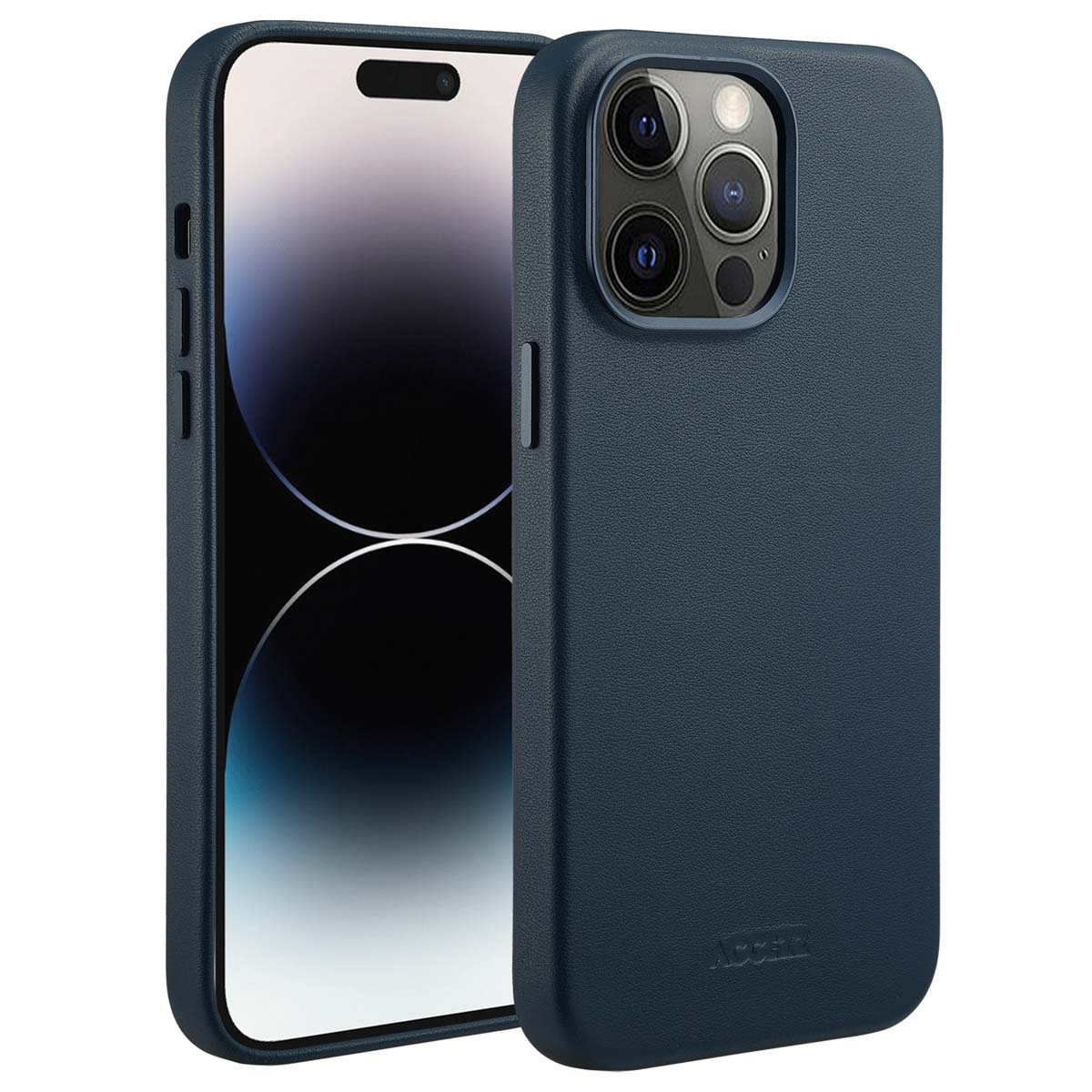 Accezz MagSafe Leather Backcover Apple iPhone 14 Pro Max – Nightfall Blue