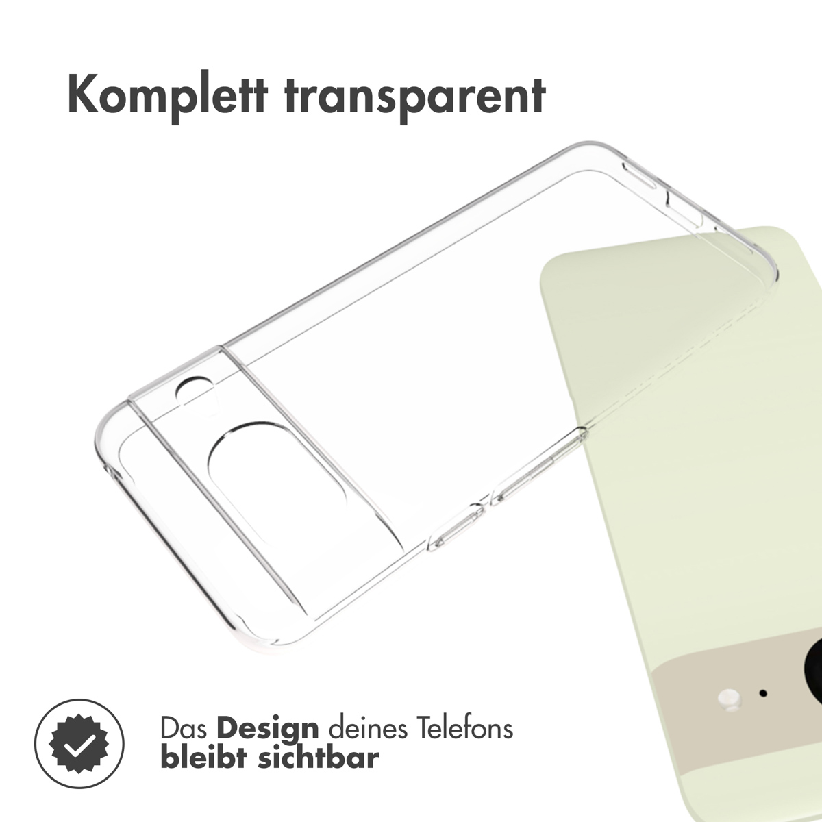 Accezz Clear Backcover Google Pixel 8 - Transparant - Afbeelding 5