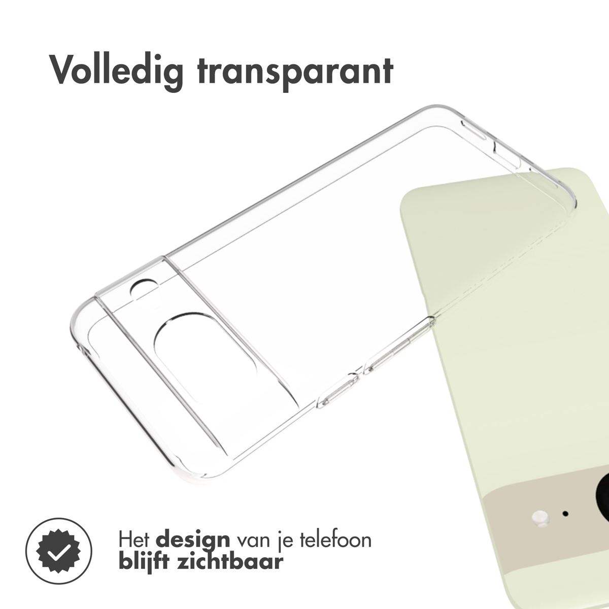 Accezz Clear Backcover Google Pixel 8 - Transparant - Afbeelding 4