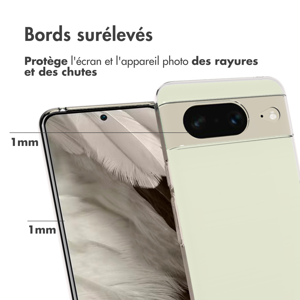 Accezz Clear Backcover Google Pixel 8 - Transparant - Afbeelding 8