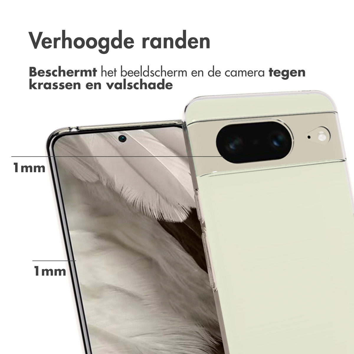 Accezz Clear Backcover Google Pixel 8 - Transparant - Afbeelding 7