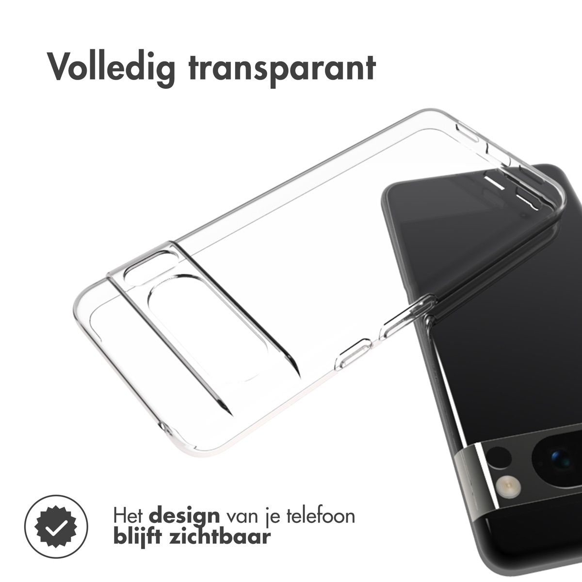 Accezz Clear Backcover Google Pixel 8 Pro - Transparant - Afbeelding 4