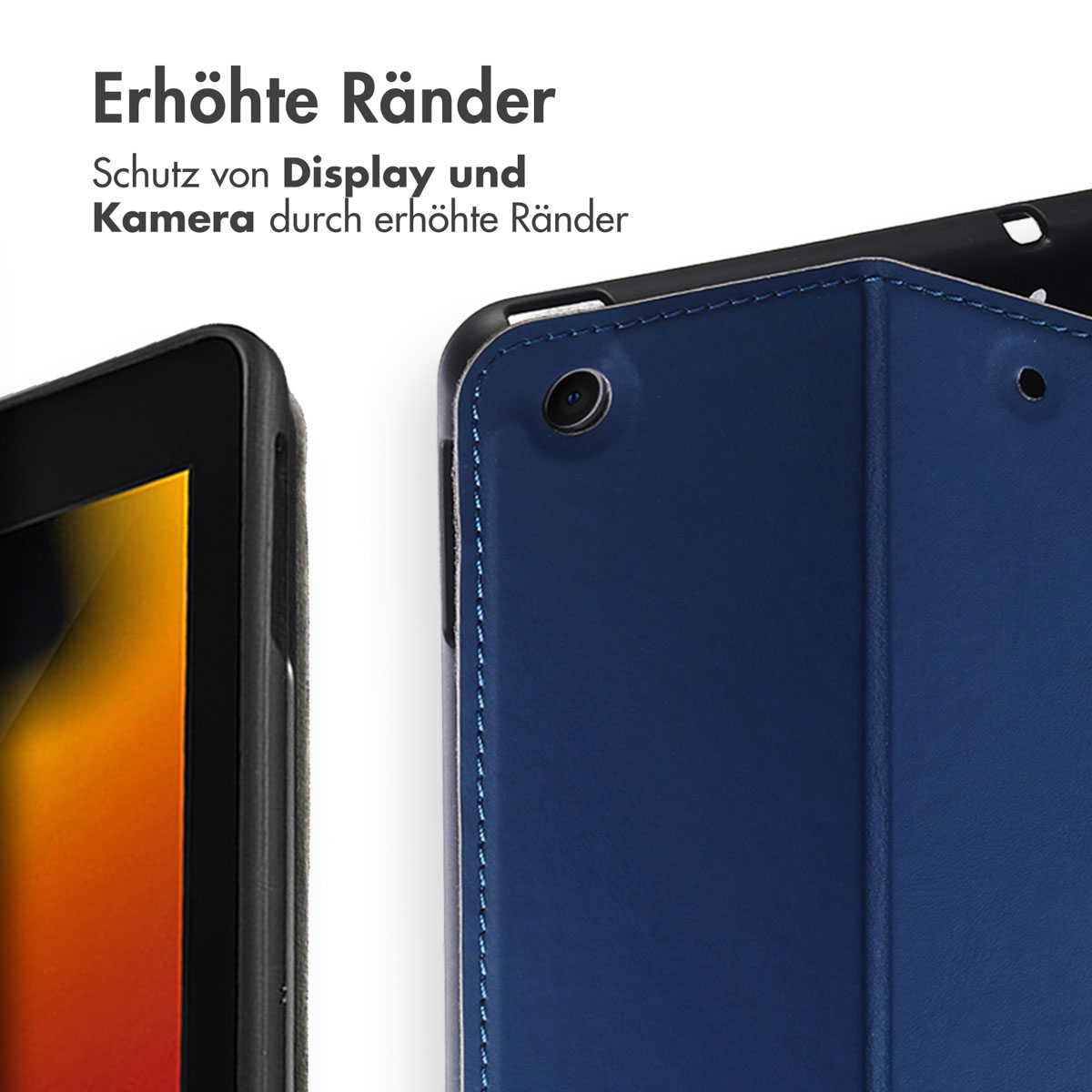 Accezz Classic Tablet Case Apple iPad 9 (2021) 10.2 inch / iPad 8 (2020) 10.2 inch / iPad 7 (2019) 10.2 inch - Donkerblauw - Afbeelding 10