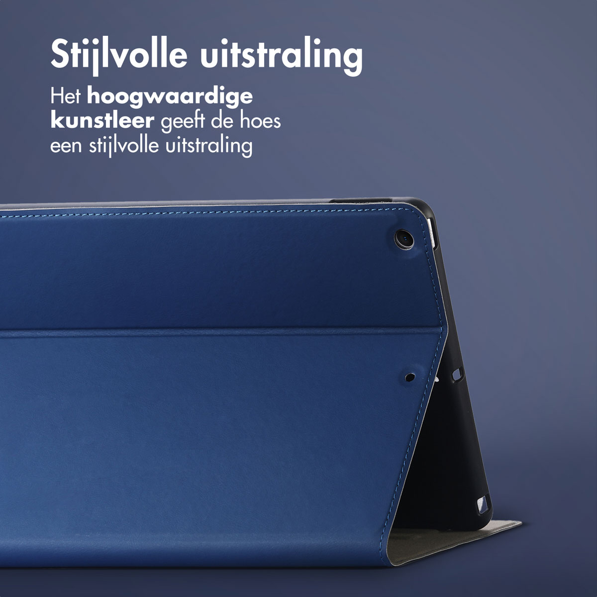 Accezz Classic Tablet Case Apple iPad 9 (2021) 10.2 inch / iPad 8 (2020) 10.2 inch / iPad 7 (2019) 10.2 inch - Donkerblauw - Afbeelding 4
