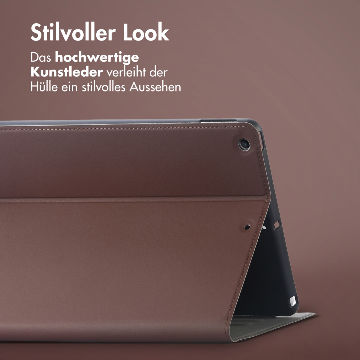 Accezz Classic Tablet Case Apple iPad 9 (2021) 10.2 inch / iPad 8 (2020) 10.2 inch / iPad 7 (2019) 10.2 inch - Bruin - Afbeelding 5