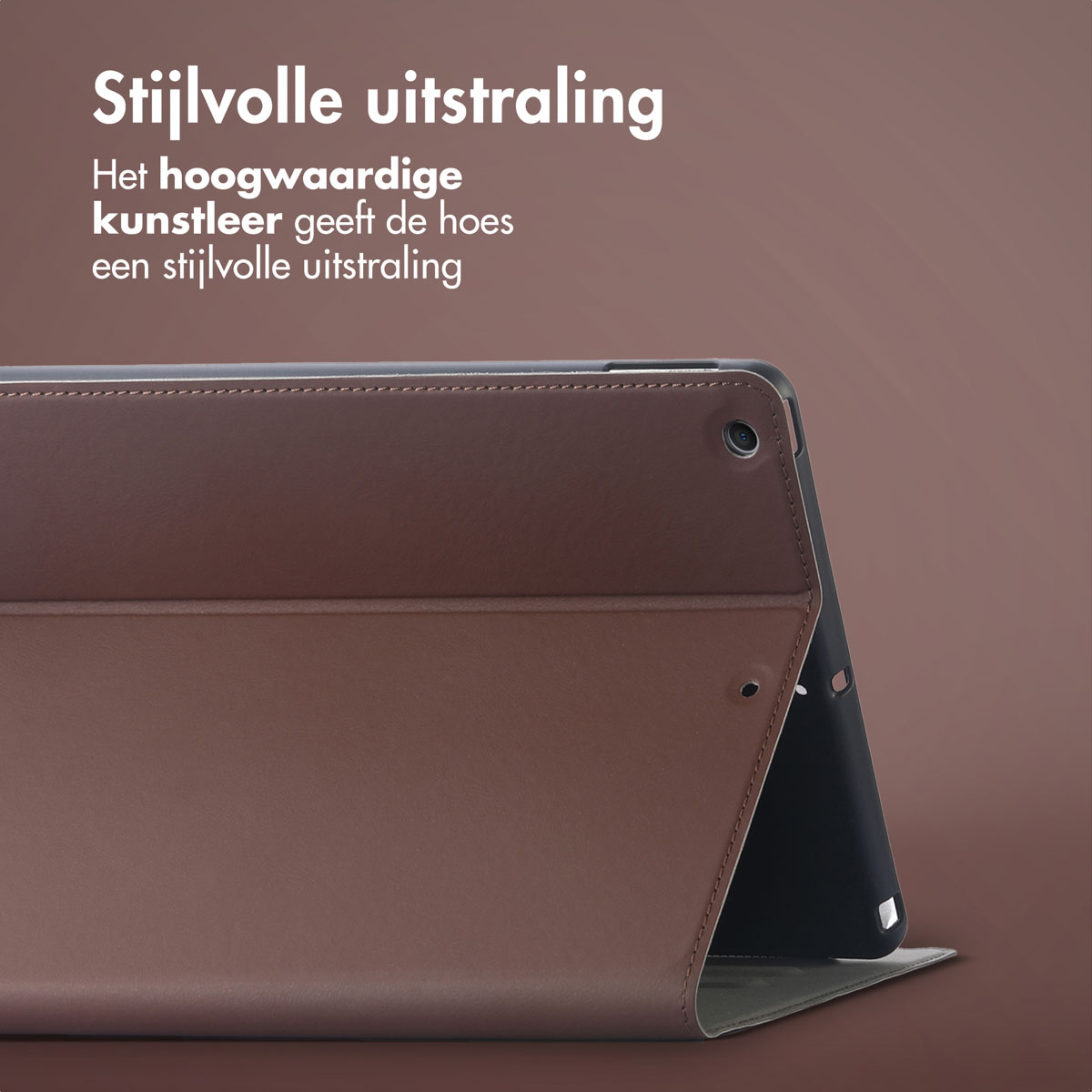 Accezz Classic Tablet Case Apple iPad 9 (2021) 10.2 inch / iPad 8 (2020) 10.2 inch / iPad 7 (2019) 10.2 inch - Bruin - Afbeelding 6