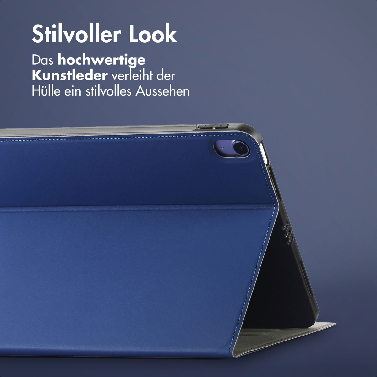 Accezz Classic Tablet Case Apple iPad Air 11 inch (2025) M3 / (2024) M2 / Air 5 (2022) / Air 4 (2020) - Donkerblauw - Afbeelding 4