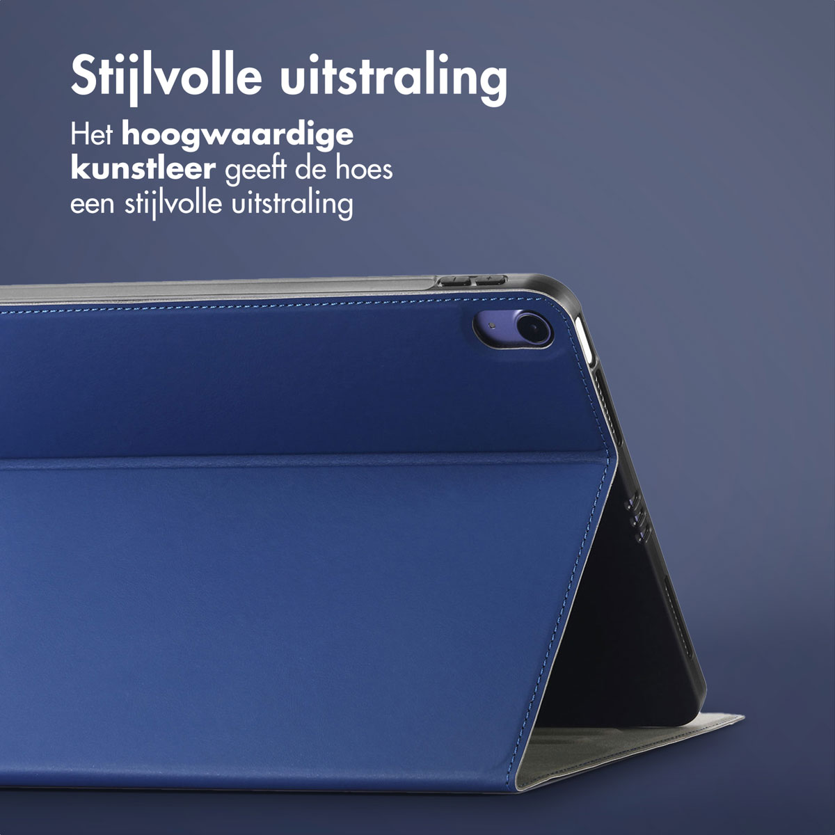 Accezz Classic Tablet Case Apple iPad Air 11 inch (2025) M3 / (2024) M2 / Air 5 (2022) / Air 4 (2020) - Donkerblauw - Afbeelding 5