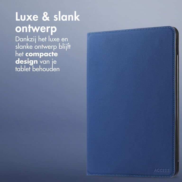 Accezz Classic Tablet Case Apple iPad Pro 12.9 (2022) / Pro 12.9 (2021) / Pro 12.9 (2020) - Donkerblauw - Afbeelding 7