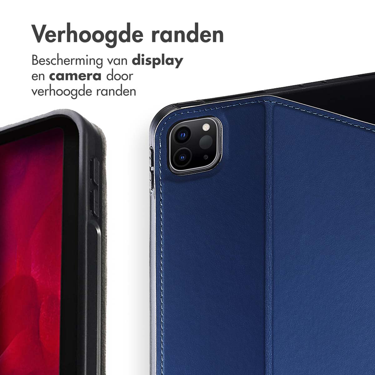 Accezz Classic Tablet Case Apple iPad Pro 12.9 (2022) / Pro 12.9 (2021) / Pro 12.9 (2020) - Donkerblauw - Afbeelding 10
