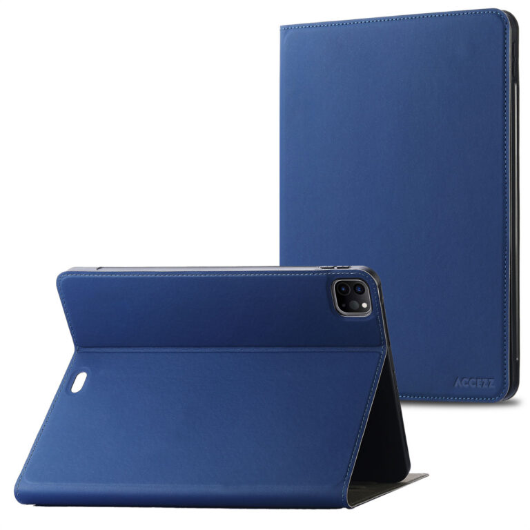 Accezz Classic Tablet Case Apple iPad Pro 12.9 (2022) / Pro 12.9 (2021) / Pro 12.9 (2020) - Donkerblauw - Afbeelding 4