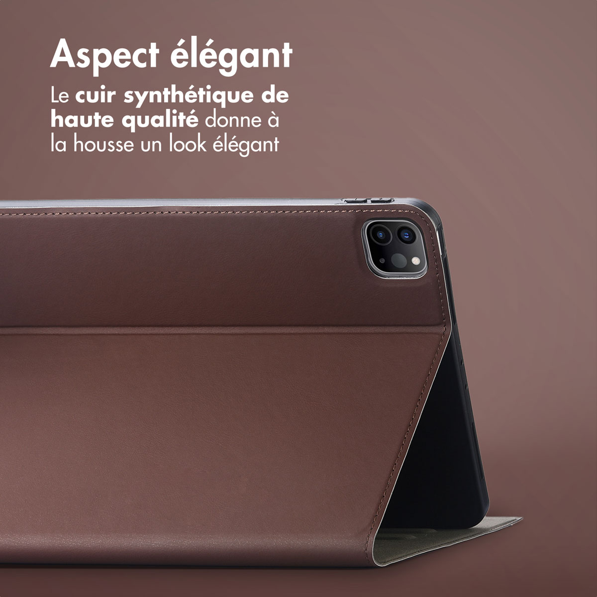 Accezz Classic Tablet Case Apple iPad Pro 12.9 (2022) / Pro 12.9 (2021) / Pro 12.9 (2020) - Bruin - Afbeelding 4