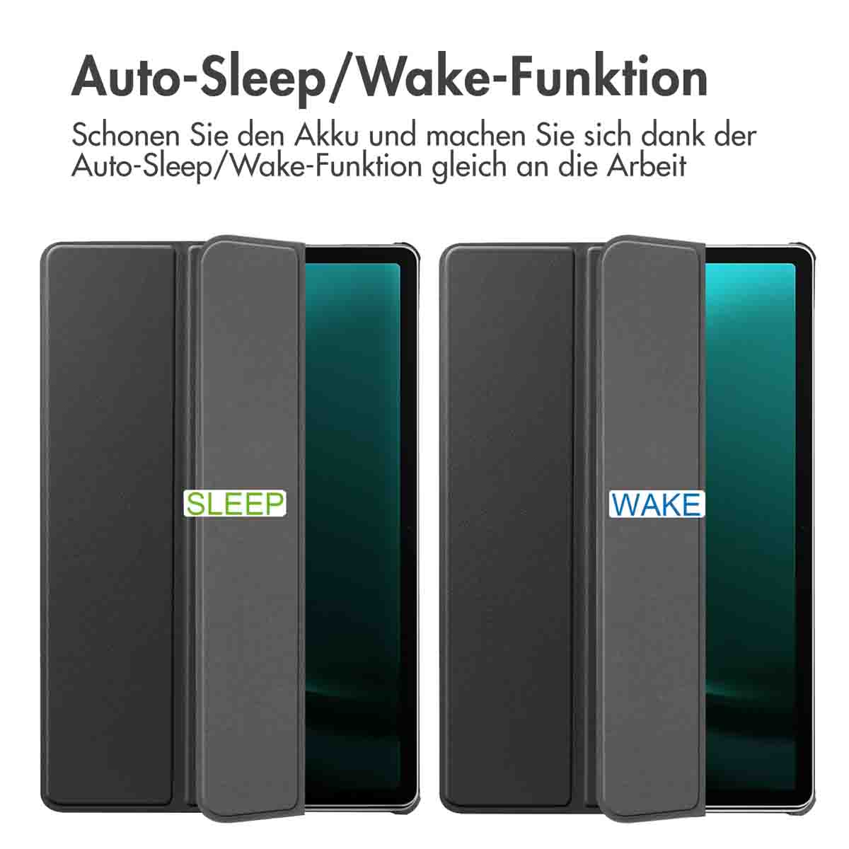 Accezz Trifold Bookcase Samsung Galaxy Tab S10 Plus / Tab S9 FE Plus / Tab S9 Plus - Zwart - Afbeelding 10