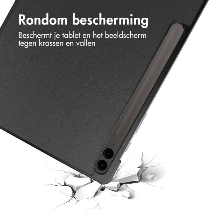 Accezz Trifold Bookcase Samsung Tab S10 Plus / Tab S9 FE Plus - Zwart - Afbeelding 3