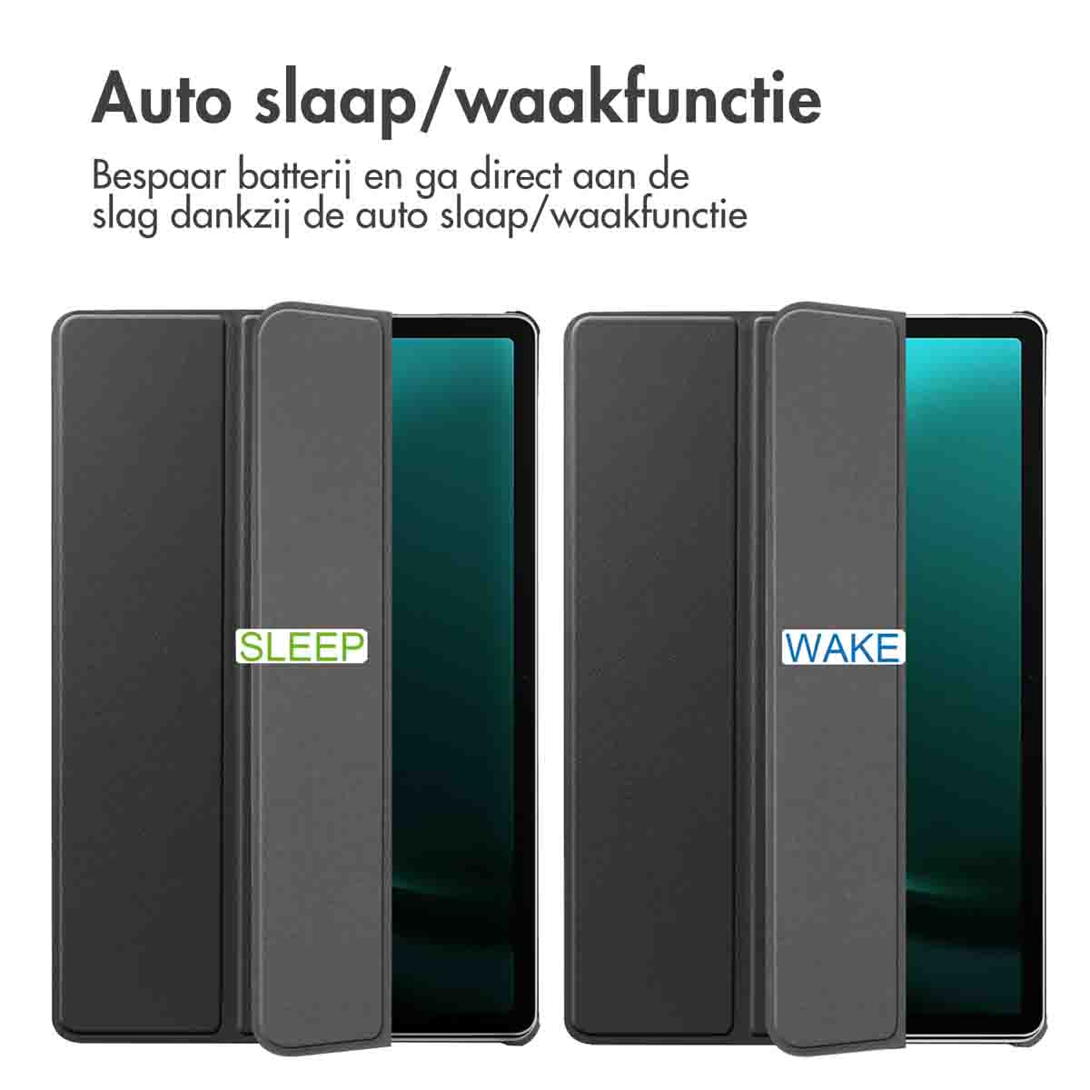 Accezz Trifold Bookcase Samsung Galaxy Tab S10 Plus / Tab S9 FE Plus / Tab S9 Plus - Zwart - Afbeelding 4