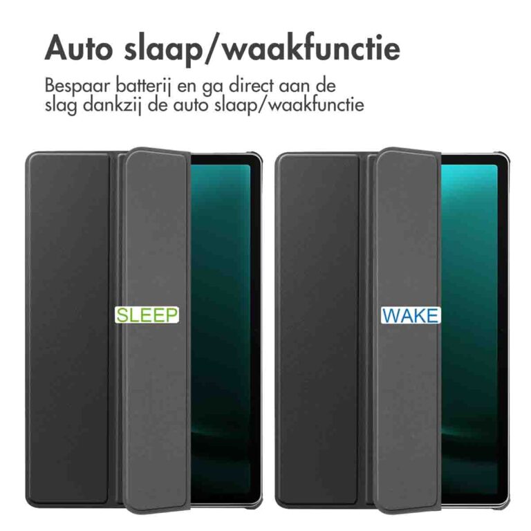 Accezz Trifold Bookcase Samsung Tab S10 Plus / Tab S9 FE Plus - Zwart - Afbeelding 4