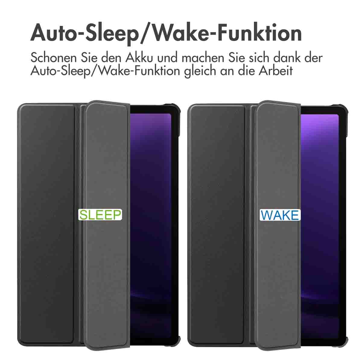 Accezz Trifold Bookcase Samsung Galaxy Tab S10 Lite / S9 11.0 inch / Tab S10 FE / S9 FE 10.9 inch - Zwart - Afbeelding 10