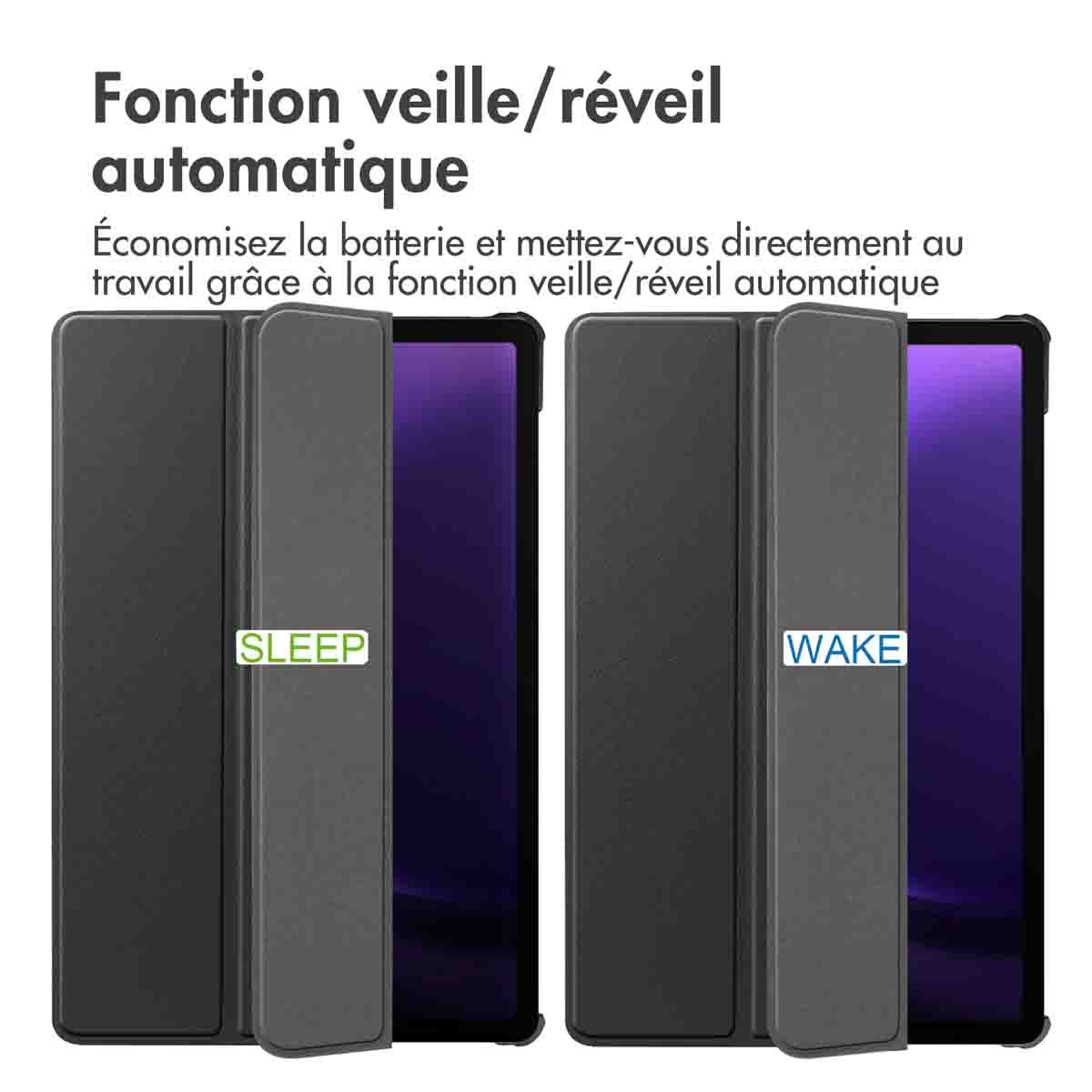 Accezz Trifold Bookcase Samsung Galaxy Tab S10 Lite / S9 11.0 inch / Tab S10 FE / S9 FE 10.9 inch - Zwart - Afbeelding 7