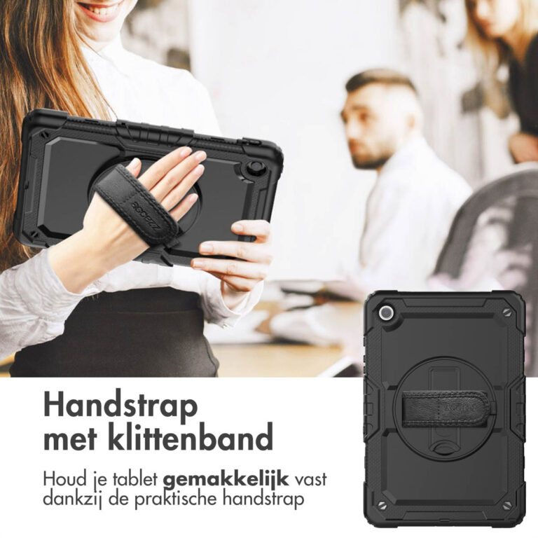 Accezz Rugged Backcover Shoulder Strap Samsung Galaxy Tab A9 Plus - Zwart - Afbeelding 10