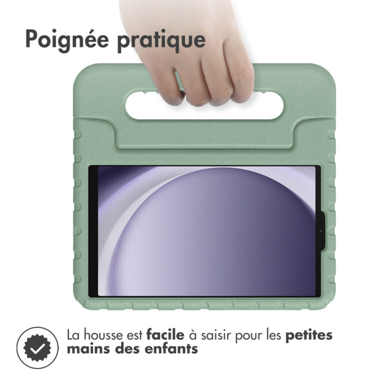 Accezz Kidsproof Backcover met handvat Samsung Galaxy Tab A9 8.7 inch - Olijfgroen - Afbeelding 8