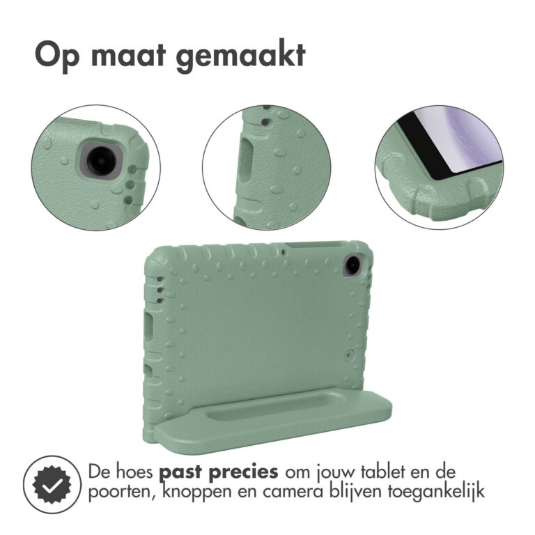 Accezz Kidsproof Backcover met handvat Samsung Galaxy Tab A9 8.7 inch - Olijfgroen - Afbeelding 3